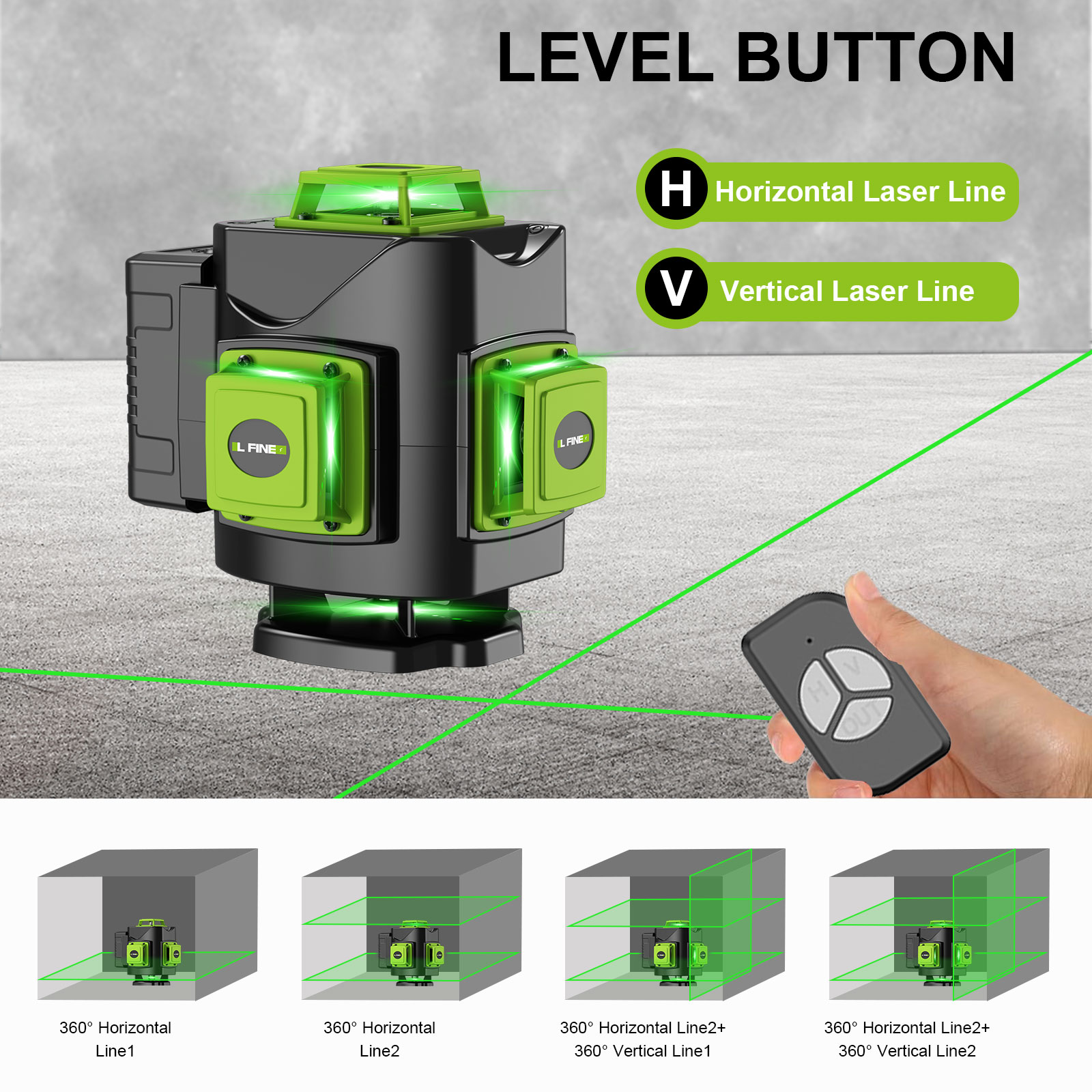 LFINE Nivel Laser Set  4D 16 L - Industrial Laser Level review and price