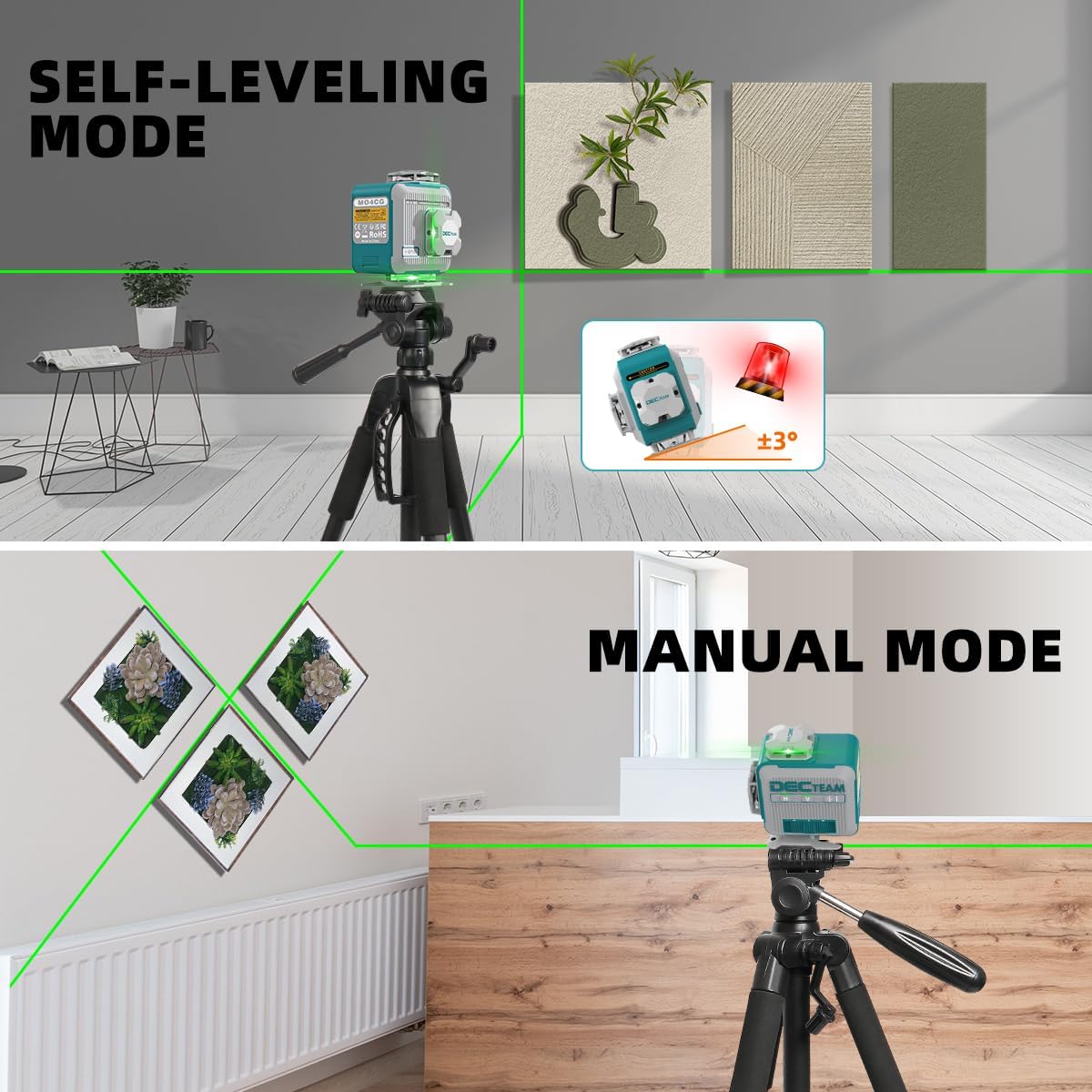 Decteam 4D Cross Line Laser Le - Industrial Laser Level review and price